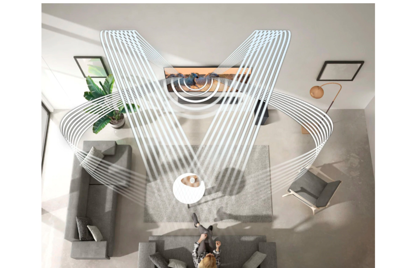 Soundbar Samsung HW-Q60T com 5.1 Canais, Bluetooth, Subwoofer Sem Fio e Acoustic Beam - 360W